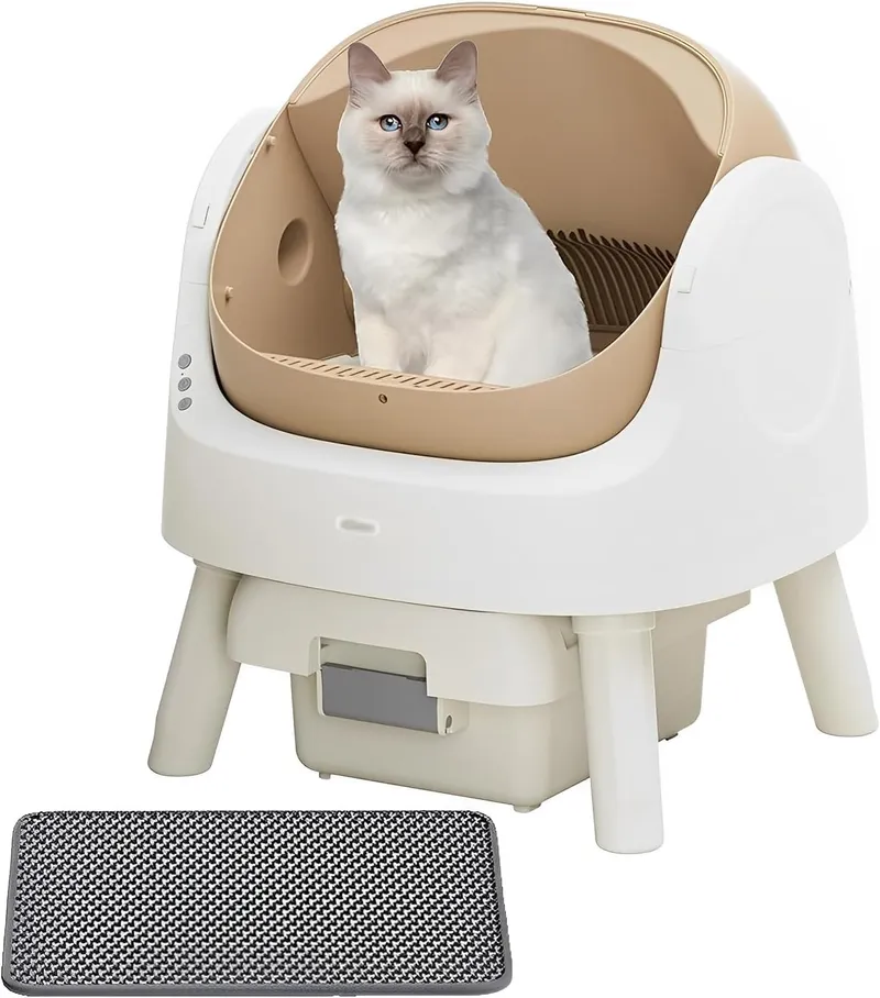 Mimfam Automatic Cat Litter Box with Open-Top Design